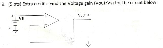 Solved Find the Voltage gain (Vout/Vs) for the circuit | Chegg.com