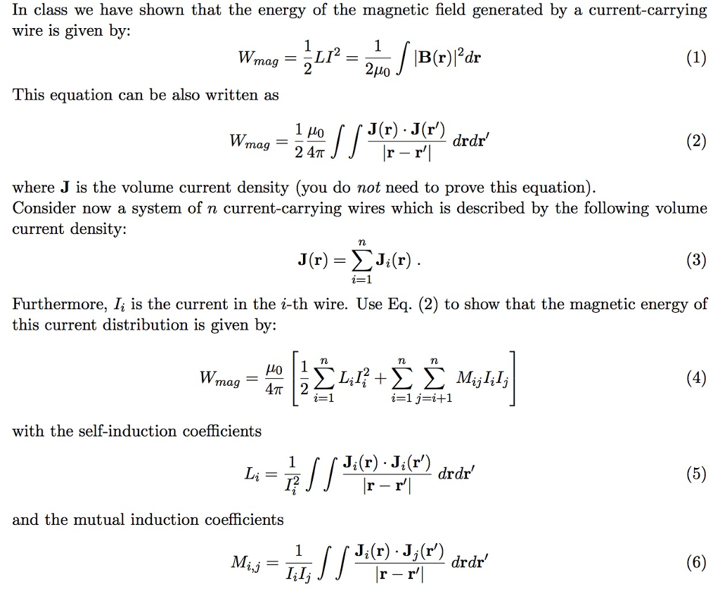 Solved In class we have shown that the energy of the | Chegg.com