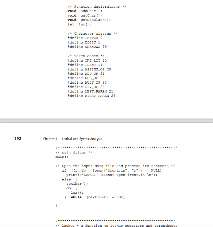 Solved Fall 2017 Python Pattern Search- Lexical Analyzer | Chegg.com