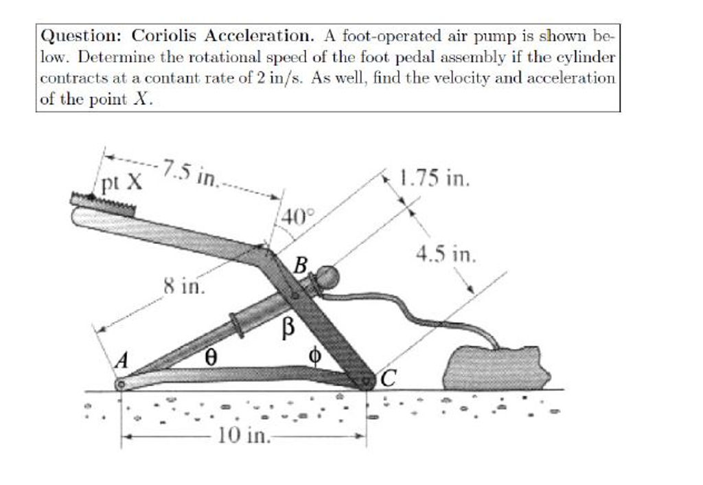 Solved A footoperated air pump is shown bolow. Determine