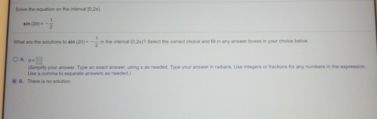 Solved Solve The Quation On The Interval 0 2x Sin 20 2 Chegg