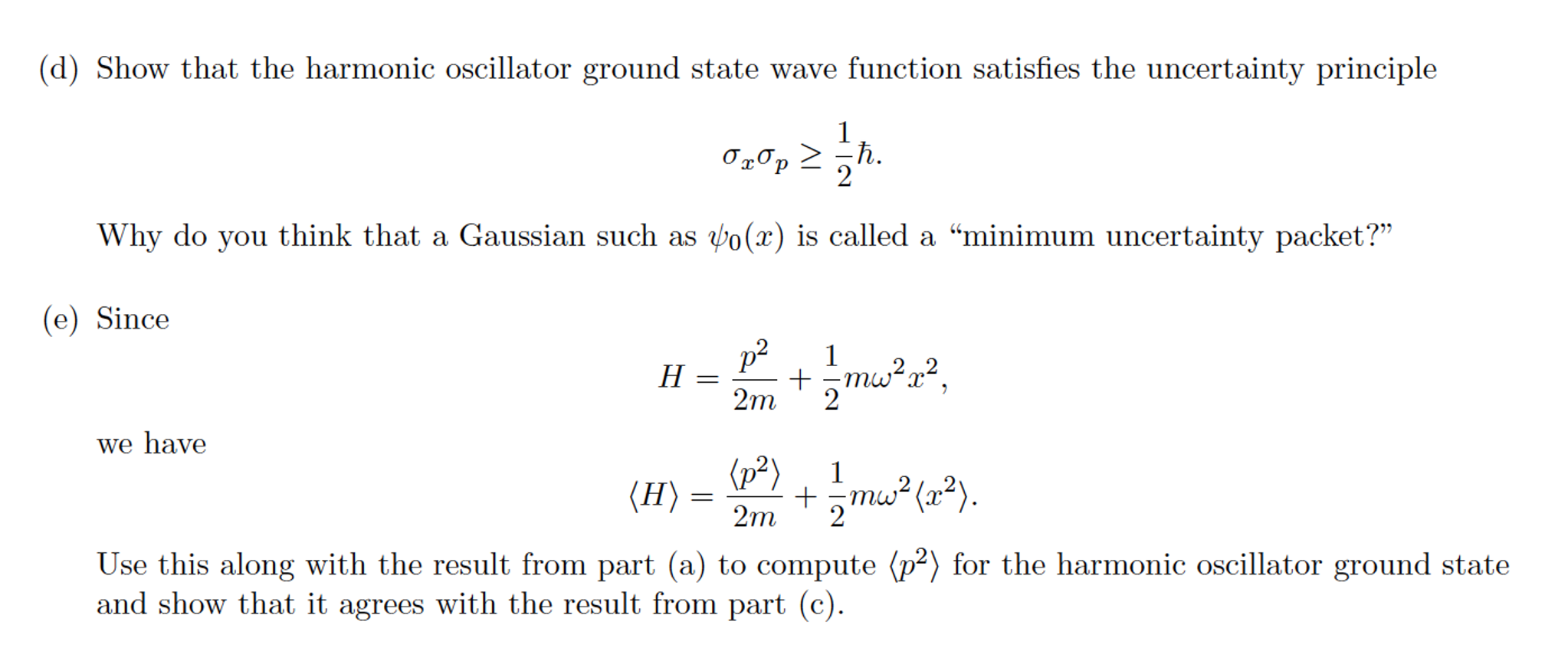 Solved Recall that for a harmonic oscillator consisting of a | Chegg.com