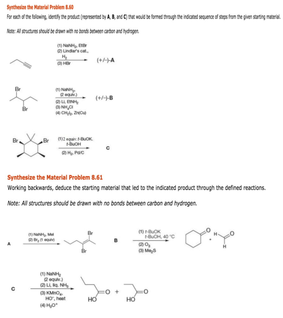 Solved For Each Of The Following, Identify The Product | Chegg.com