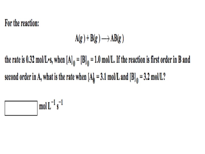 Solved For the reaction: A(g) + B(g) rightarrow AB(g) the | Chegg.com