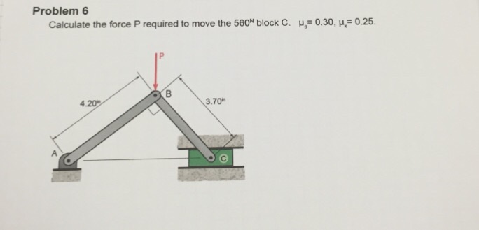 Solved Problem 6 Calculate the force P required to move the | Chegg.com