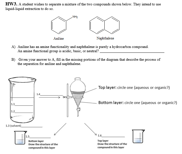 Solved A student wishes to separate a mixture of the two | Chegg.com