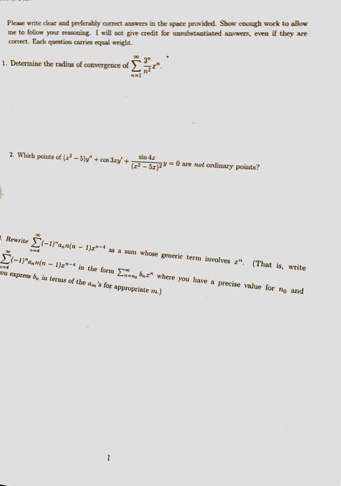 Solved Please write clear and preferably correct answer in | Chegg.com