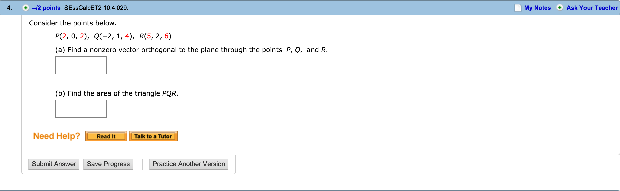 Solved Consider The Points Below P2 0 2 Q 2 1 4 1834