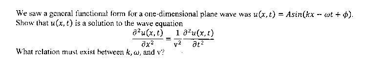 Solved Show that y(x,t) is a solution to the wave function | Chegg.com