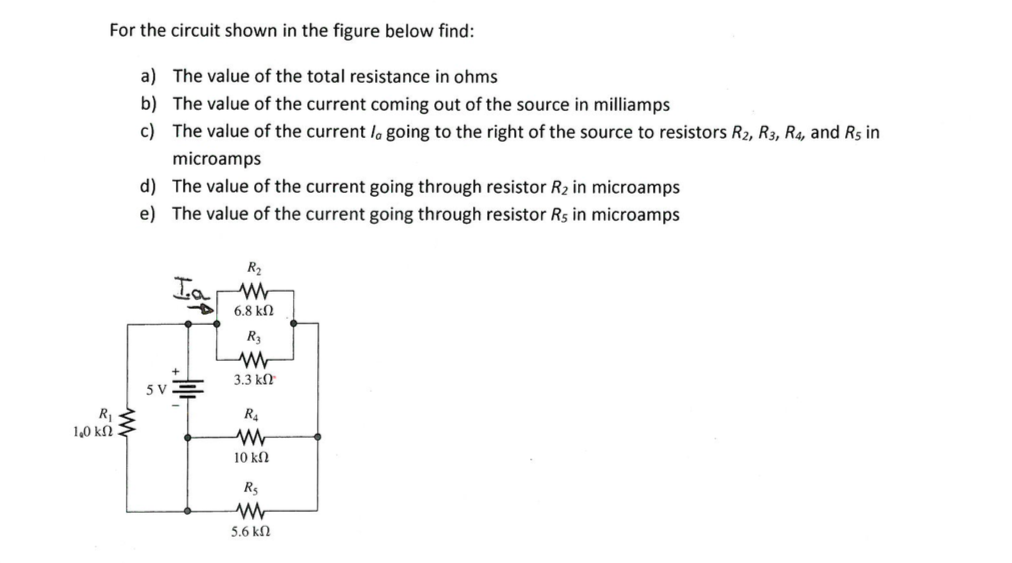 Solved For the circuit shown in the figure below find: a) | Chegg.com