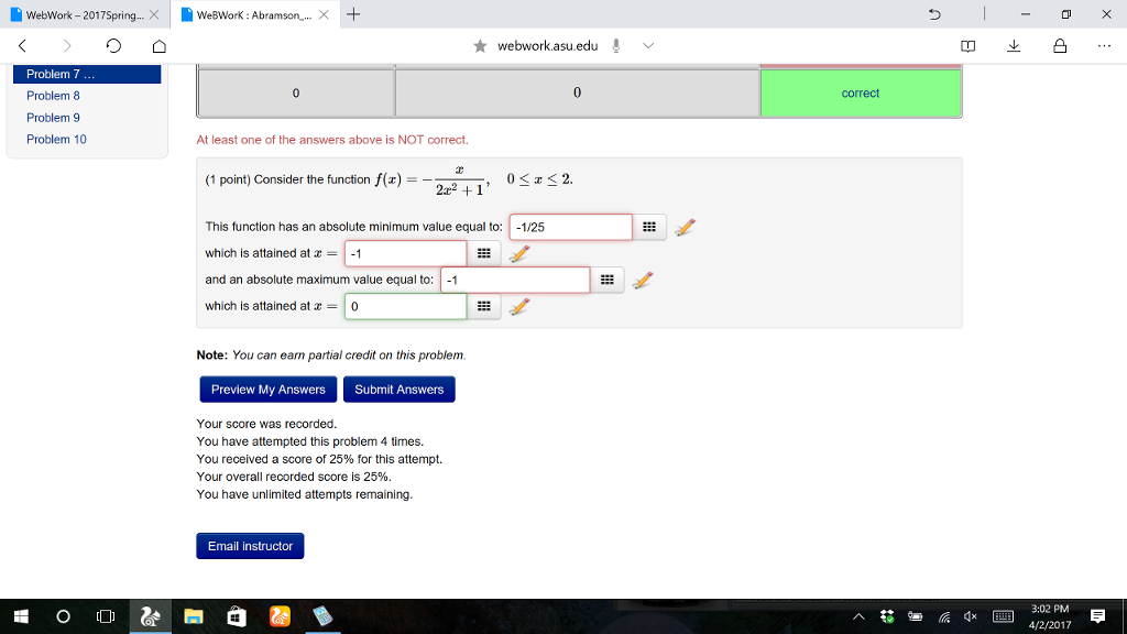 Solved Consider The Function F x x 2x 2 1 0 Chegg