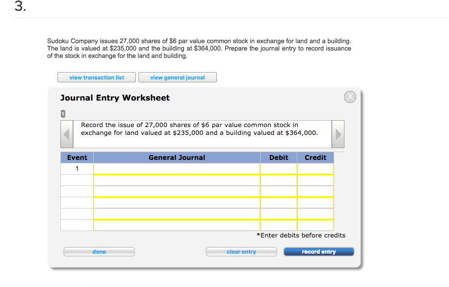 Solved Sudoku Company Issues 27 000 Shares Of S6 Par Value Chegg