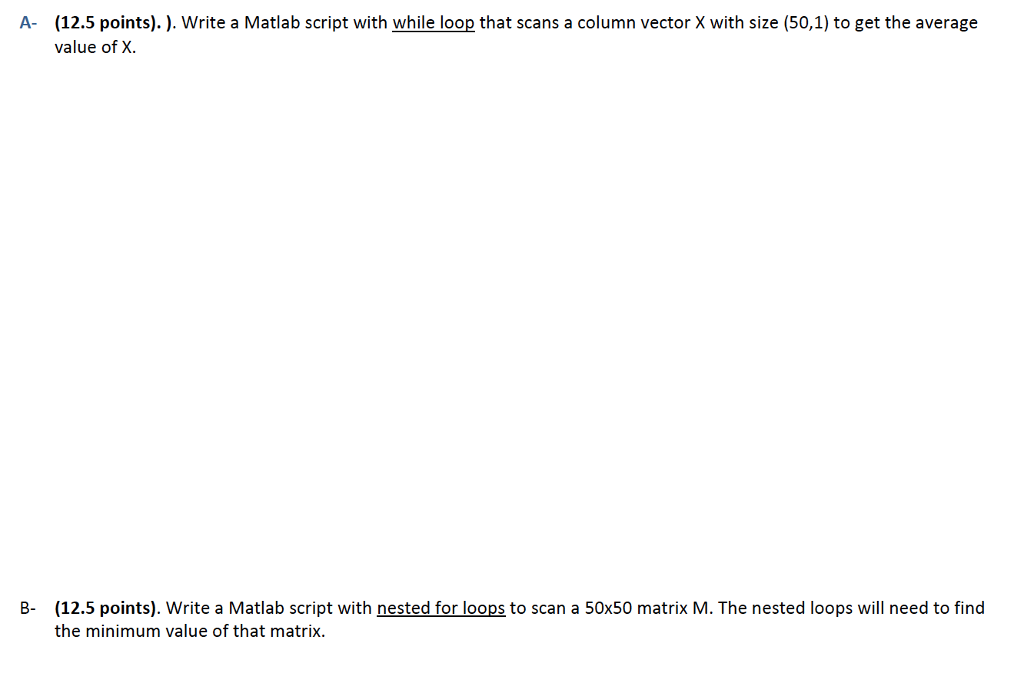 Solved (12.5 points). ). Write a Matlab script with while | Chegg.com