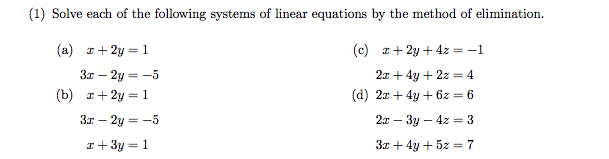 Solved Solve Each Of The Following Systems Of Linear | Chegg.com