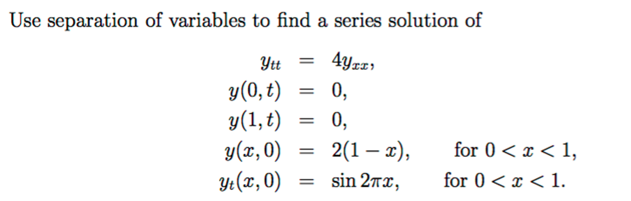 Solved Use separation of variables to find a series solution | Chegg.com