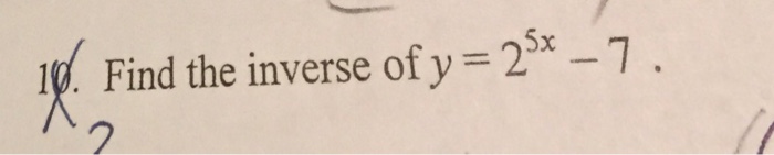 solved-find-the-inverse-of-y-2-5x-7-chegg