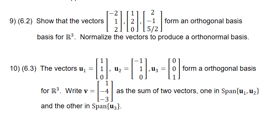 Solved Show that the vectors 2 1 2 1 2 0 2 1 5 2 Chegg