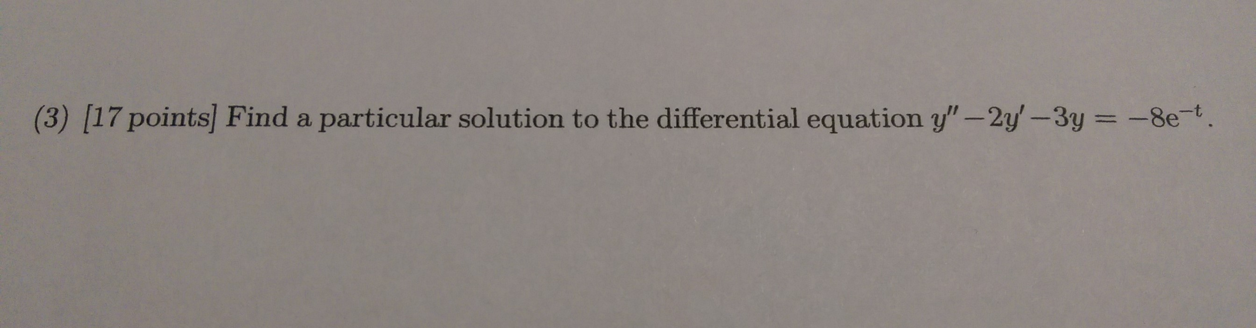 Solved Find A Particular Solution To The Differential Chegg Solved Find A Particular Solution To The Differential Chegg