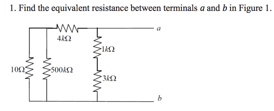 Solved Find The Equivalent Resistance Between Terminals A | Chegg.com