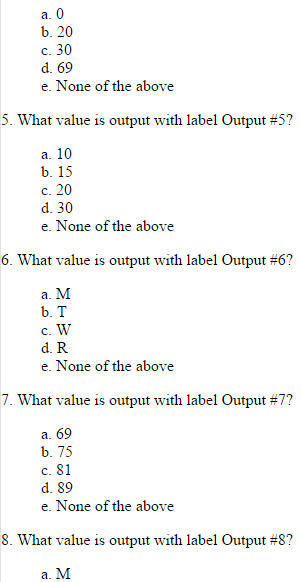 Solved Select The BESTsingle Answer For Each Question And | Chegg.com