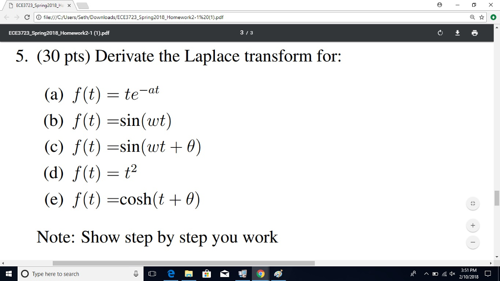 transformée de laplace cosh