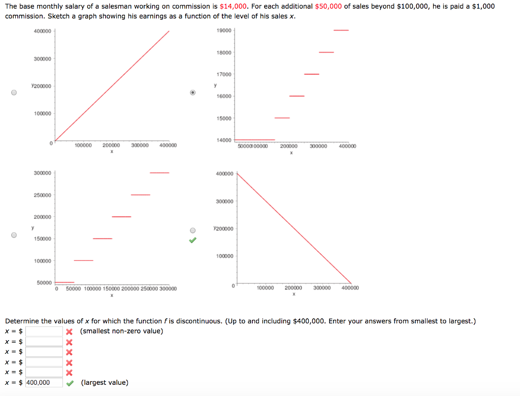 Solved The base monthly salary of a salesman working on