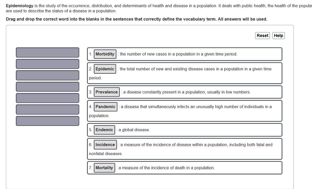 Solved Epidemiology is the study of the occurrence, | Chegg.com