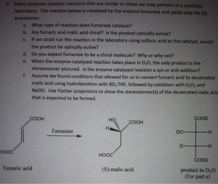 Solved 3. Many enzymes catalyze reactions that are similar