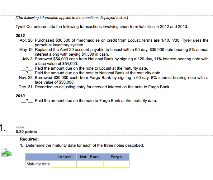Solved Tyrell Co. entered into the following transactions
