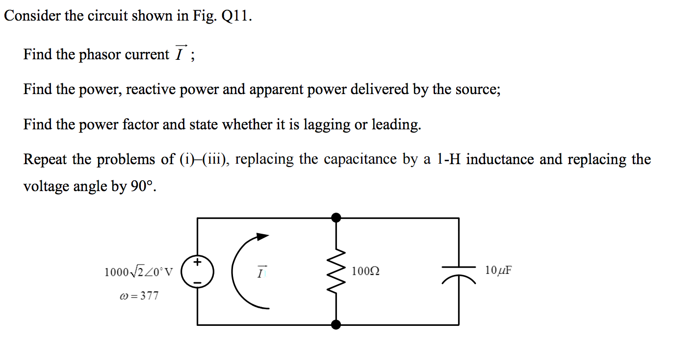 Solved Consider the circuit shown in Fig. Q11. Find the | Chegg.com