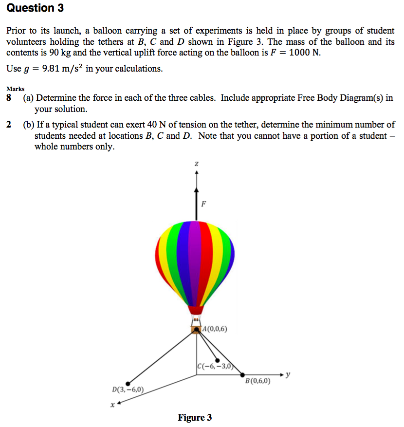 Solved Prior To Its Launch, A Balloon Carrying A Set Of | Chegg.com