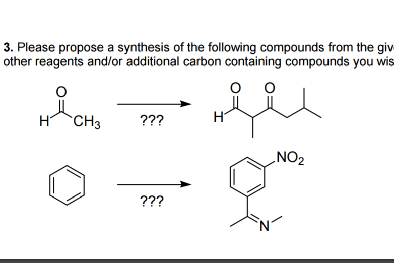 Solved Please propose a synthesis of the following compounds | Chegg.com