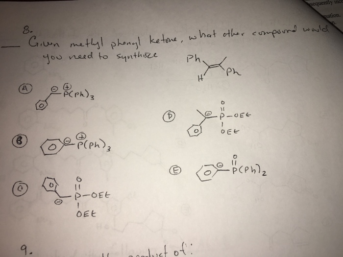 Solved Given methyl phenyl ketone, what other compound would | Chegg.com