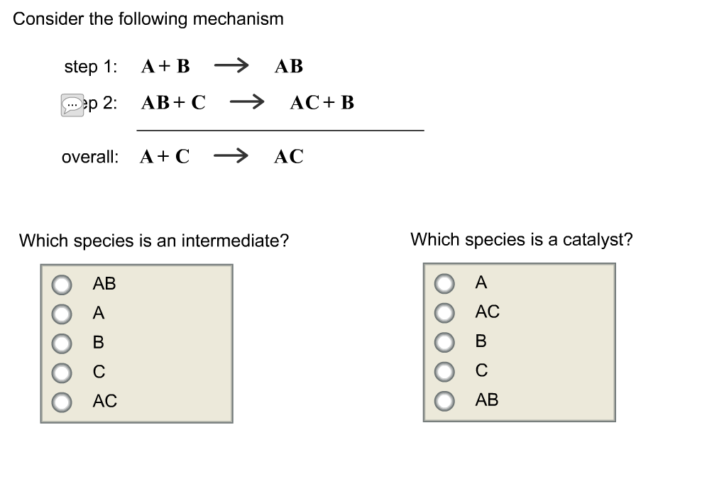 Solved Consider The Following Mechanism Step 1 A+B AB | Chegg.com