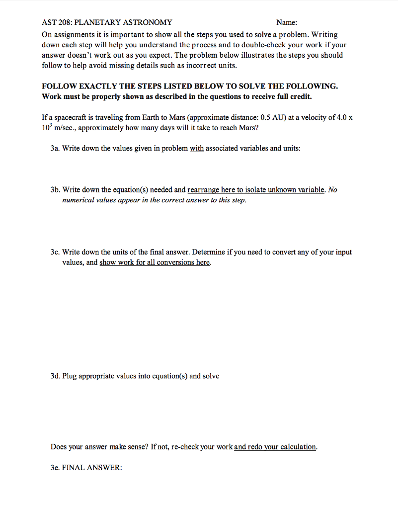 help with astronomy homework