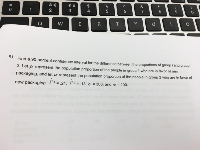 Solved E W 5 Find A 90 Percent Confidence Interval For Chegg
