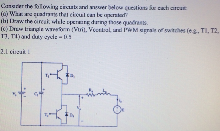 Solved Consider The Following Circuits And Answer Below | Chegg.com