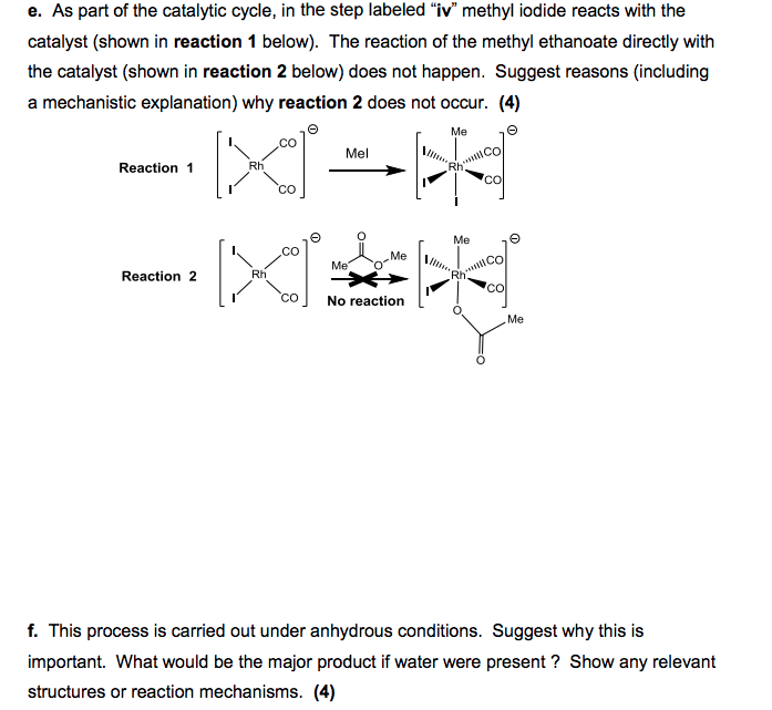 Solved The following represents the catalytic cycle for the | Chegg.com