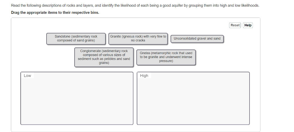 Solved Read the following descriptions of rocks and layers, | Chegg.com