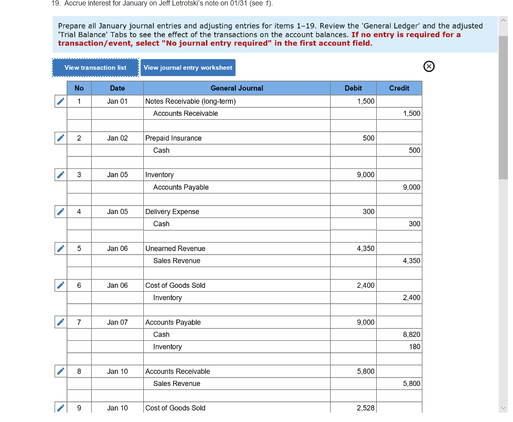 -I have updated it to show the general ledger | Chegg.com