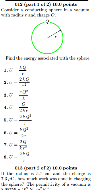 Solved Consider A Conducting Sphere In A Vacuum With Rad Chegg Com