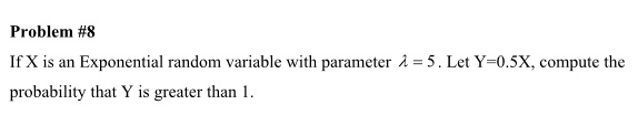 If X is an Exponential random variable with parameter | Chegg.com