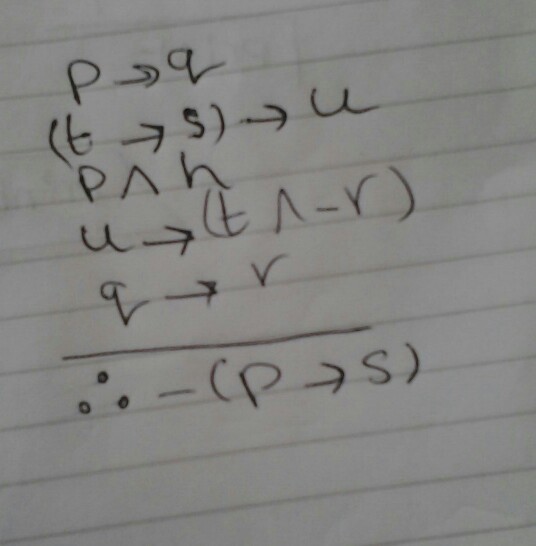 Solved P arrow q (t arrow s) arrow u P^h u arrow (t^r) q