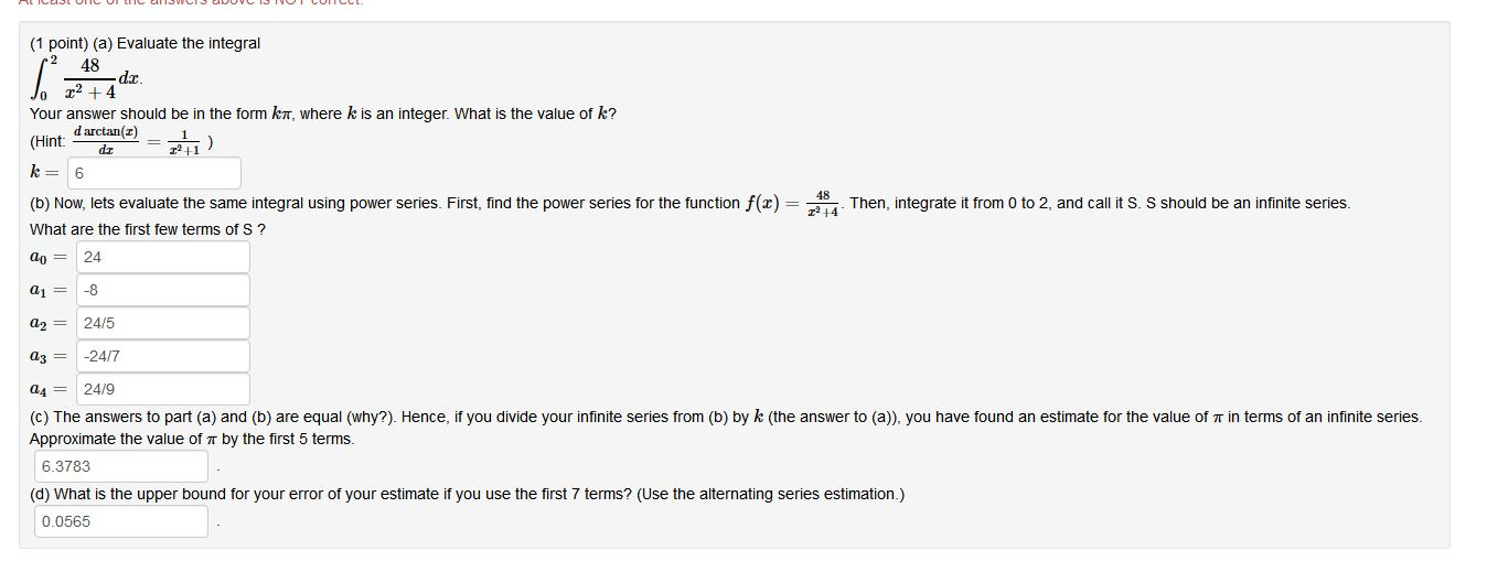 Solved Evaluate the integral integral_0^2 48 / x^2 + 4dx. | Chegg.com