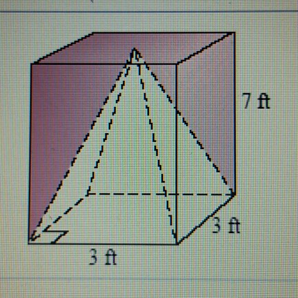 Solved Find the volume of the shaded area. This question is | Chegg.com