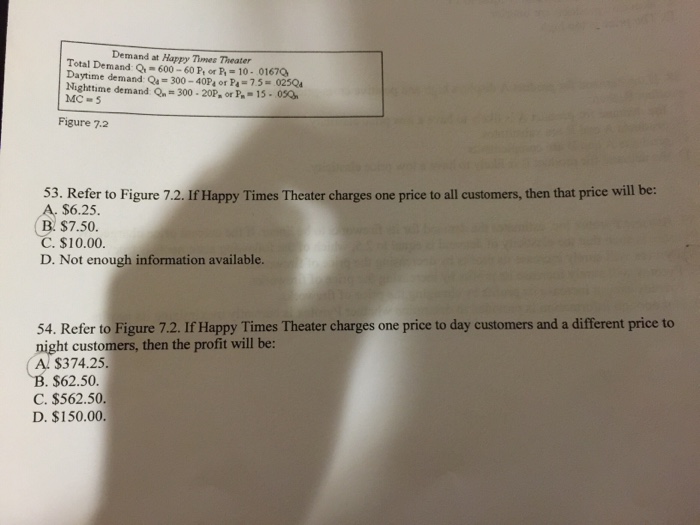 Solved If Happy Times Theater charges one price to all | Chegg.com