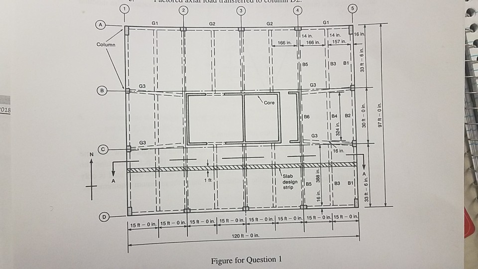 Solved oa for design is 60 psf. No live load reduction | Chegg.com