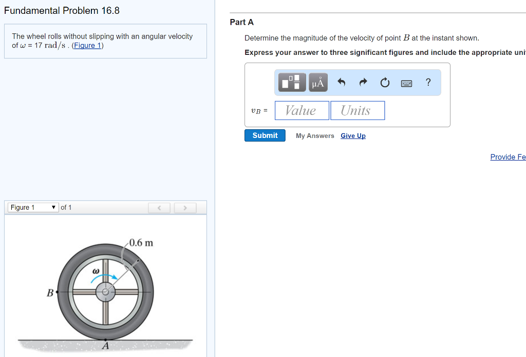 Solved Fundamental Problem 16.8 Part A The wheel rolls | Chegg.com