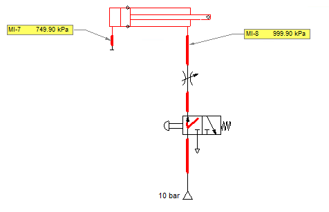 Solved The cylinder is fully extended from the start, and | Chegg.com