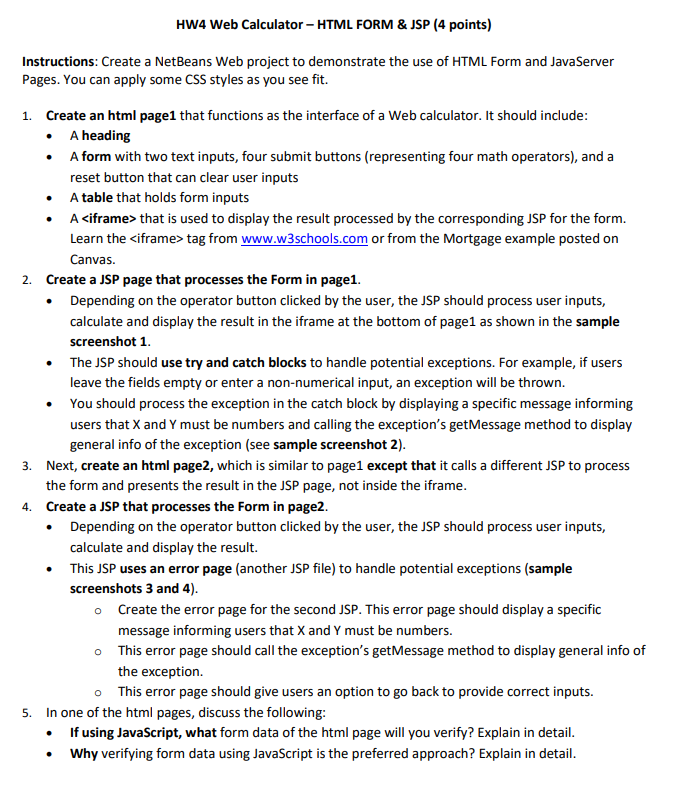 hw4-web-calculator-html-form-jsp-4-points-chegg